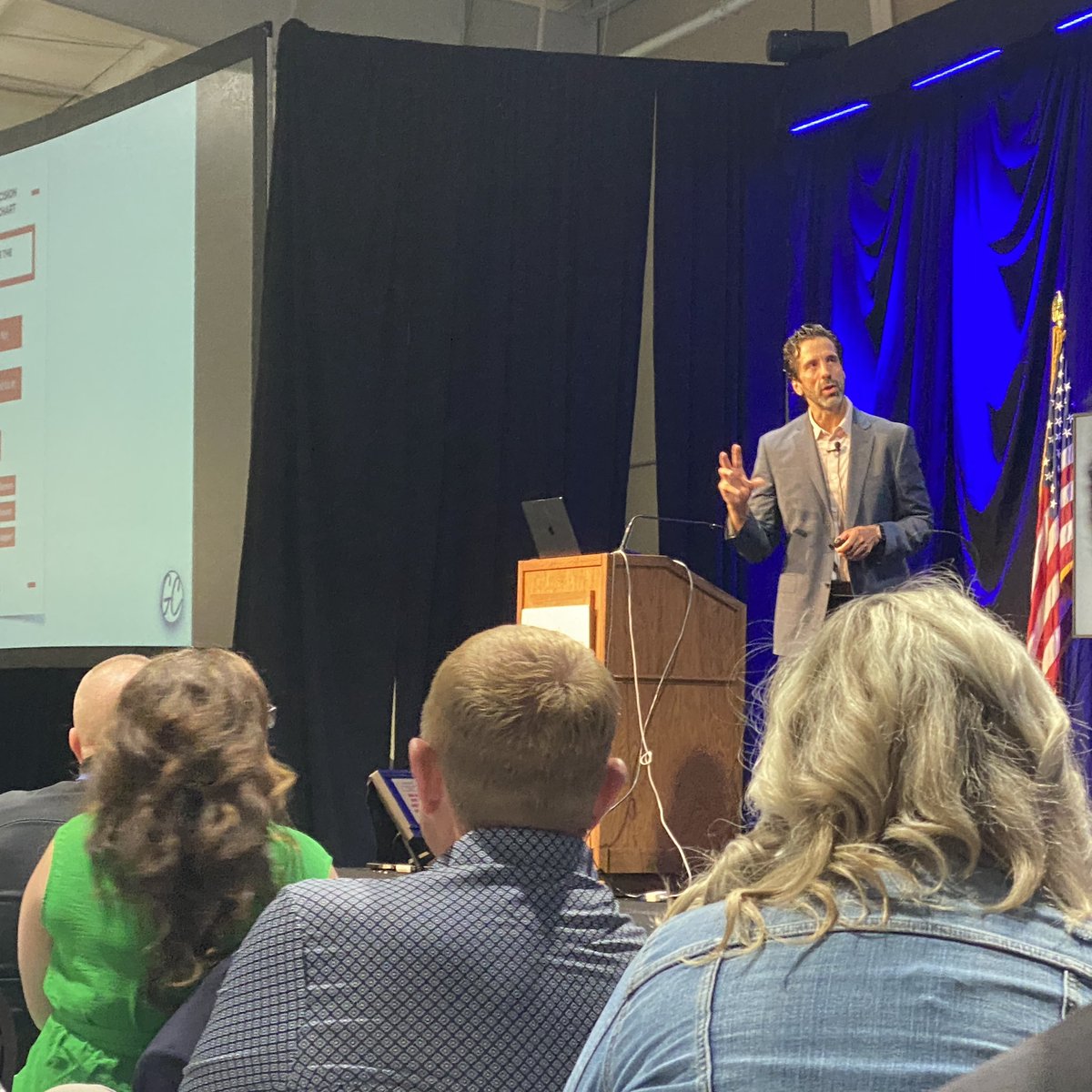 Connieteach's tweet image. Always great thinking when @gcouros is leading the conversation. DESE Cooperative Conference #MoED24 #FHSDLearns