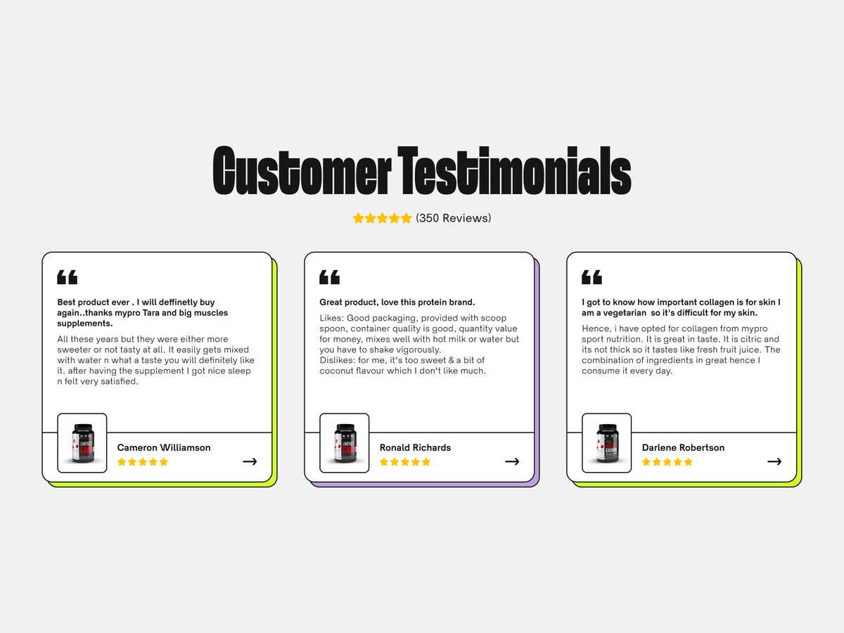 aBox_Agency's tweet photo. Just revamped My Pro Nutrition’s testimonials! ✨ Clean lines + a splash of color = Great reviews.

Their feedback now shines as bright as their products. 🔥

Got a project in mind? We're your partners in design.
https://t.co/ptVzMtZY5o | Hi@abox.agency

#MyProNutrition #Design https://t.co/D8W4fOIiCH