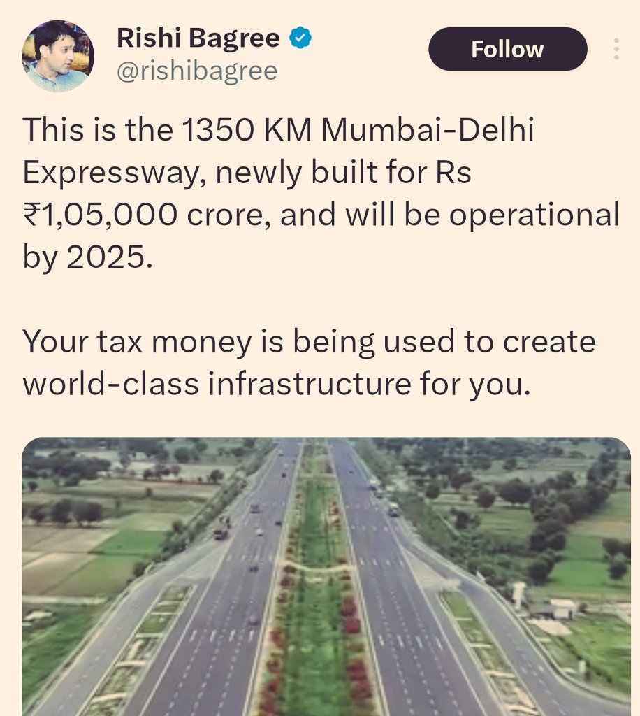 t_d_h_nair's tweet image. Is it a Toll-free road?🤔
What is the total toll tax one has to pay on this road from Delhi to Mumbai or Mumbai to Delhi?