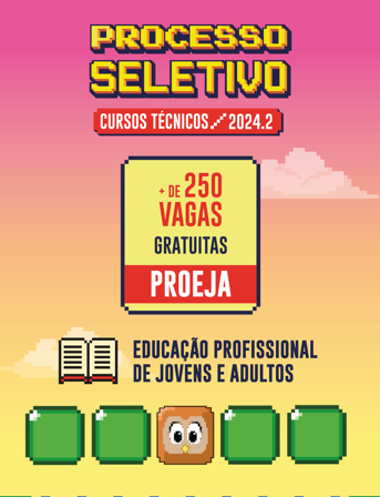 🎮Jovens com mais de 18 anos e adultos, não deixem para amanhã o start que pode ser dado hoje!  ✨No IFB, a modalidade PROEJA está com diversos cursos para que você passe de fase e alcance novos pódios.
Acesse ifb.edu.br/estude-no-ifb/…