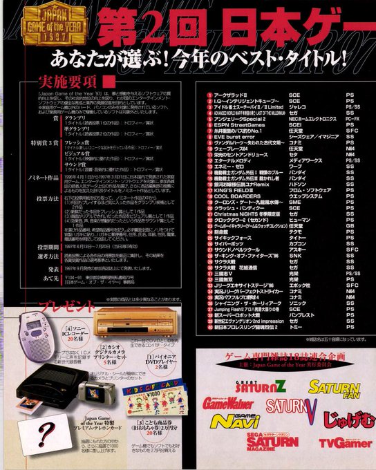 ゲーム・オブ・ザ・イヤーこんな時代からあったんですねシラナカッタこの中なら…『エターナルメロディ』しかないでしょ～wスーチーパイⅡと三国志Ⅴも名作ですね( ꈍᴗꈍ) 