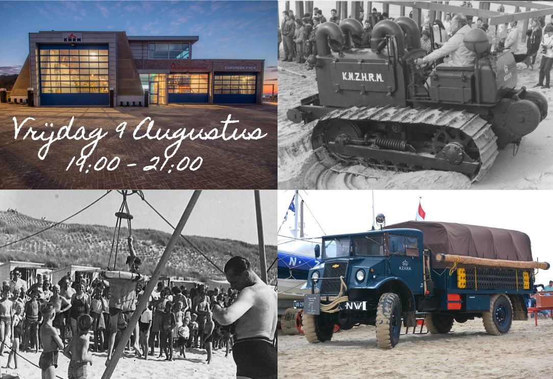 Sinds 1824 bestaat #KNRM #Egmond en op vrijdag 9 augustus gaan we terug in de tijd! 𝗧𝗶𝗷𝗱𝗲𝗻𝘀 𝗱𝗲𝘇𝗲 𝗮𝘃𝗼𝗻𝗱 𝘀𝘁𝗮𝗮𝘁 𝗲𝗲𝗻 𝗼𝘂𝗱𝗲 𝗪𝗶𝗽𝗽𝗲𝗿𝘁𝗿𝘂𝗰𝗸 (𝗖𝗵𝗲𝗿𝘃𝗼𝗹𝗲𝘁 𝗖𝟲𝟬) 𝗲𝗻 𝗲𝗲𝗻 𝗖𝗮𝘁𝗲𝗿𝗽𝗶𝗹𝗹𝗮𝗿-𝘁𝗿𝗲𝗸𝗸𝗲𝗿 𝘁𝗲𝗿 𝗯𝗲𝘇𝗶𝗰𝗵𝘁𝗶𝗴𝗶𝗻𝗴!