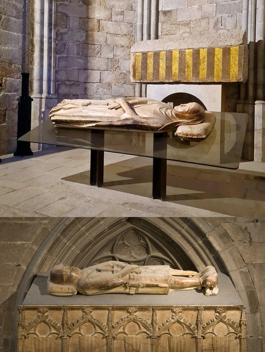 Les obres de la Catedral de Girona avancen. Som a l'estiu de 1385 i el rei Pere el Cerimoniós veu que ha arribat l'hora de traslladar els sepulcres comtals d'Ermessenda de Carcassona i Ramon Berenguer II a dins de la Seu, i en #taldiacomahir n'ordena pagar el trasllat. Fil 📜