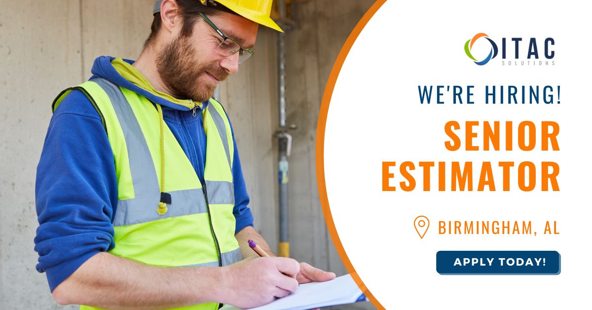 itacareers's tweet image. We&apos;re hiring! Our client in Birmingham, AL is seeking a Senior Estimator to join their team. Click to read more about this role and apply today!
ow.ly/BC8c50SLPRG

#ITAC #NowHiring #SeniorEstimator #ConstructionManagementJobs