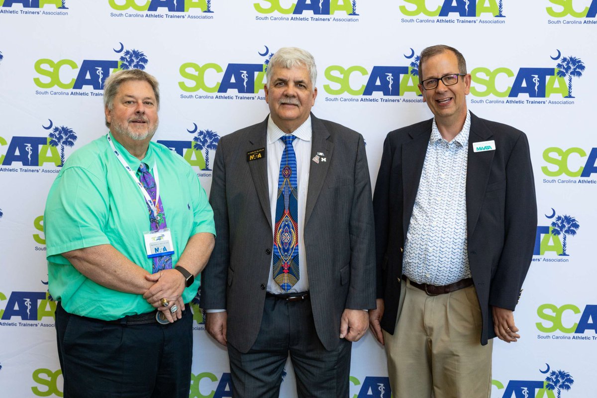 SCATCs's tweet photo. SCATA welcomed NATA President, Aj Duffy,  MAATA District Director Ray Davis, and MAATA District President Matt Gage to our annual symposium earlier this month. Thank you for all your support and dedication to SCATA! #scata24 @nata1950 @D3_MAATA https://t.co/CarWzzbkAh