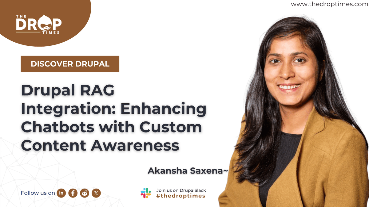 🚀 Exciting News for the Drupal Community! 🚀

Akansha Saxena, a talented Drupal developer with <a href="/acquia/">Acquia</a>, has unveiled the Drupal RAG Integration, a groundbreaking application that brings advanced AI capabilities to your Drupal sites! This innovative solution integrates Drupal