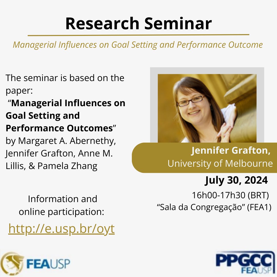 ppgccfea's tweet image. Amanhã, 30/07/2024
Informação e participação online: e.usp.br/oyt
Link do seminário: usp-br.zoom.us/j/82556683166