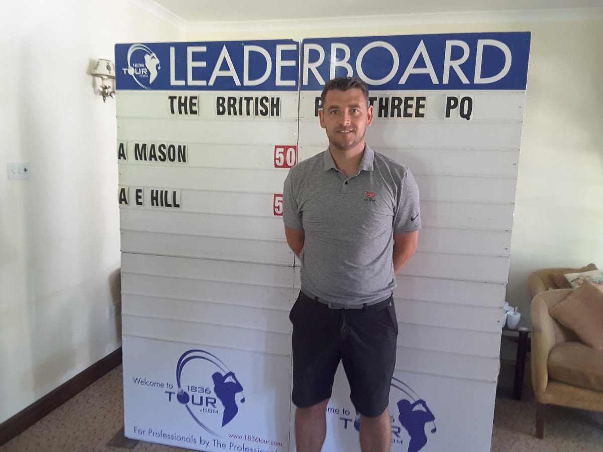 1836golftour's tweet image. Ashley Mason from Glen Gorse Golf Club secured the final 4th spot with a four under par 50.
Five birdies &amp;amp; one bogey secured his spot for next week.
@NailcoteHall @BritishPar3