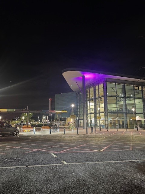 NottsLiverTeam's tweet photo. Thank you to @nottmhospitals @UHDBTrust @ULHT_News for illuminating your Trust purple to mark #WorldHepatitisDay2024 and help the Nottingham HCV ODN and @Hep_Alliance spread awareness of hepatitis C in the East Midlands. 

Order your HCV test today: https://t.co/AXSbVhImdF https://t.co/QWf6sDvtAr
