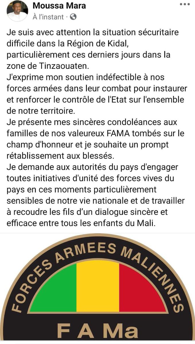 MoussaMaraMali's tweet photo. https://t.co/OcThrOtfKe