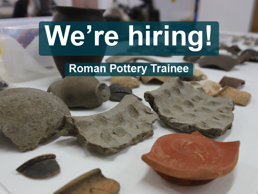 We’re hiring a Roman Pottery Trainee!!🏺🔍

This is a full time permanent position in E Sussex

Salary £28,144–£29,533

Training provided in identification/recording of Roman pottery, and knowledge &amp; skills necessary for the role.

Job description &amp; apply: tinyurl.com/Roman-Pottery-…