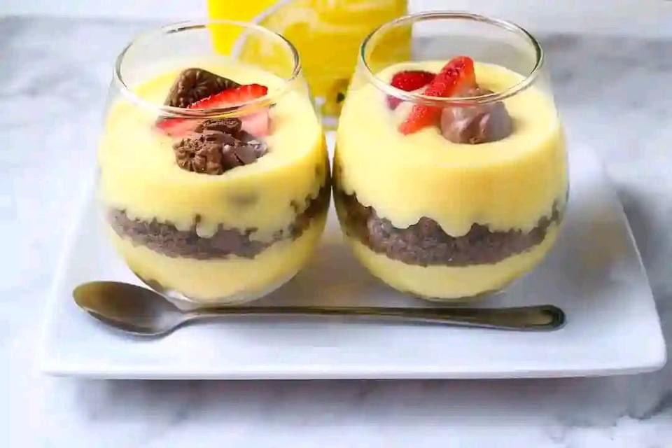 Custard and biscuits dessert ingredients 🤤😛🔥❤️