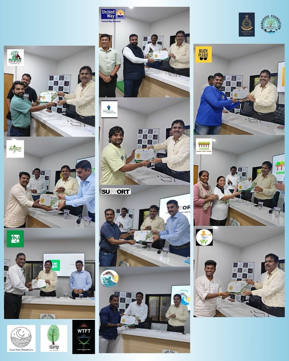 On the occasion of International Day for the Conservation of the Mangrove Ecosystem, clean-up partners were felicitated for their work regarding mangrove &amp; beach clean-up in Mumbai Metropolitan Region.