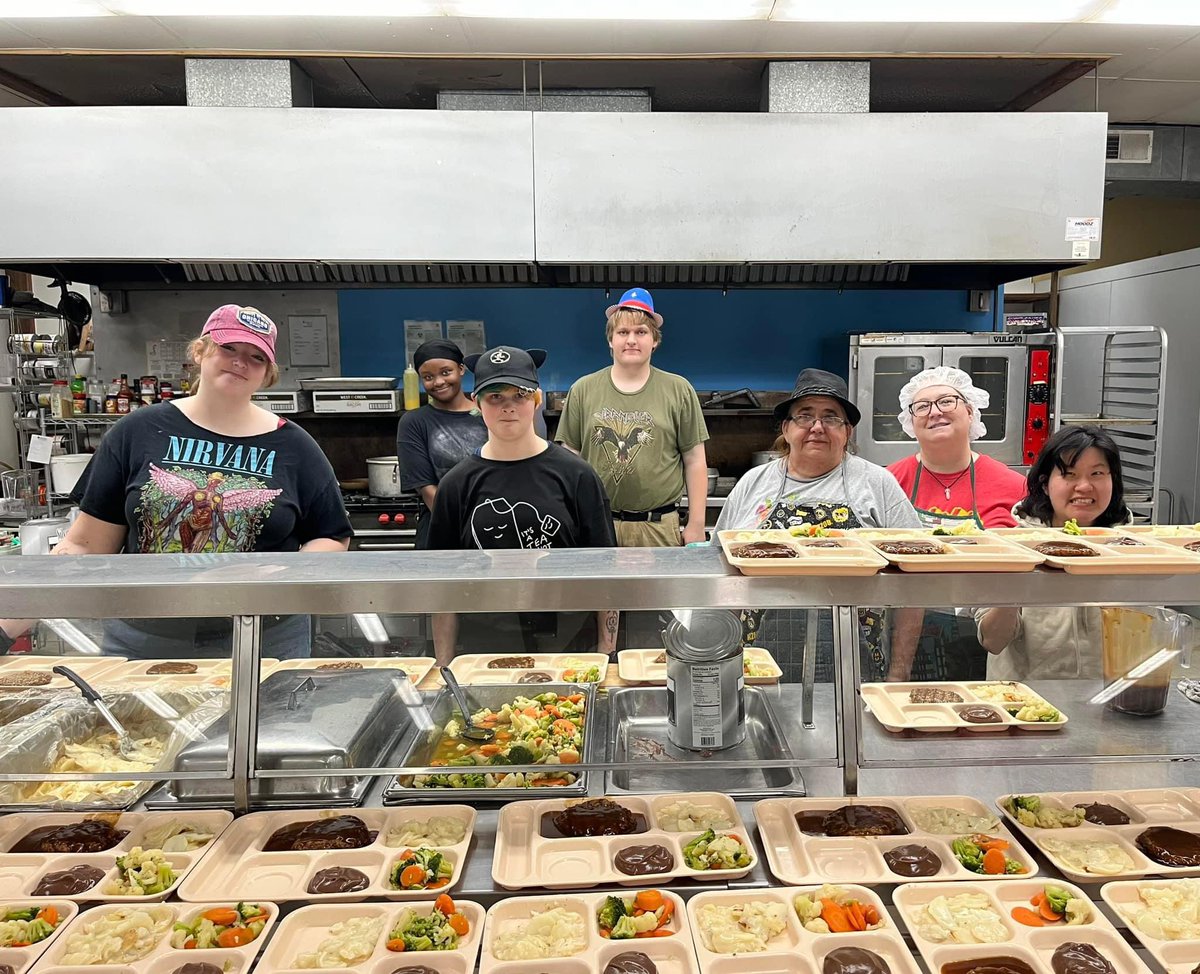 Our great kitchen staff at Wonderland Camp!