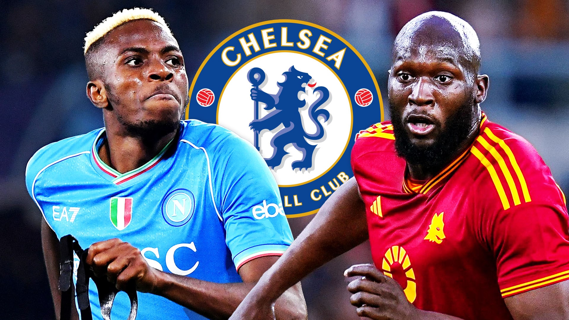 Victor Osimhen a Romelu Lukaku