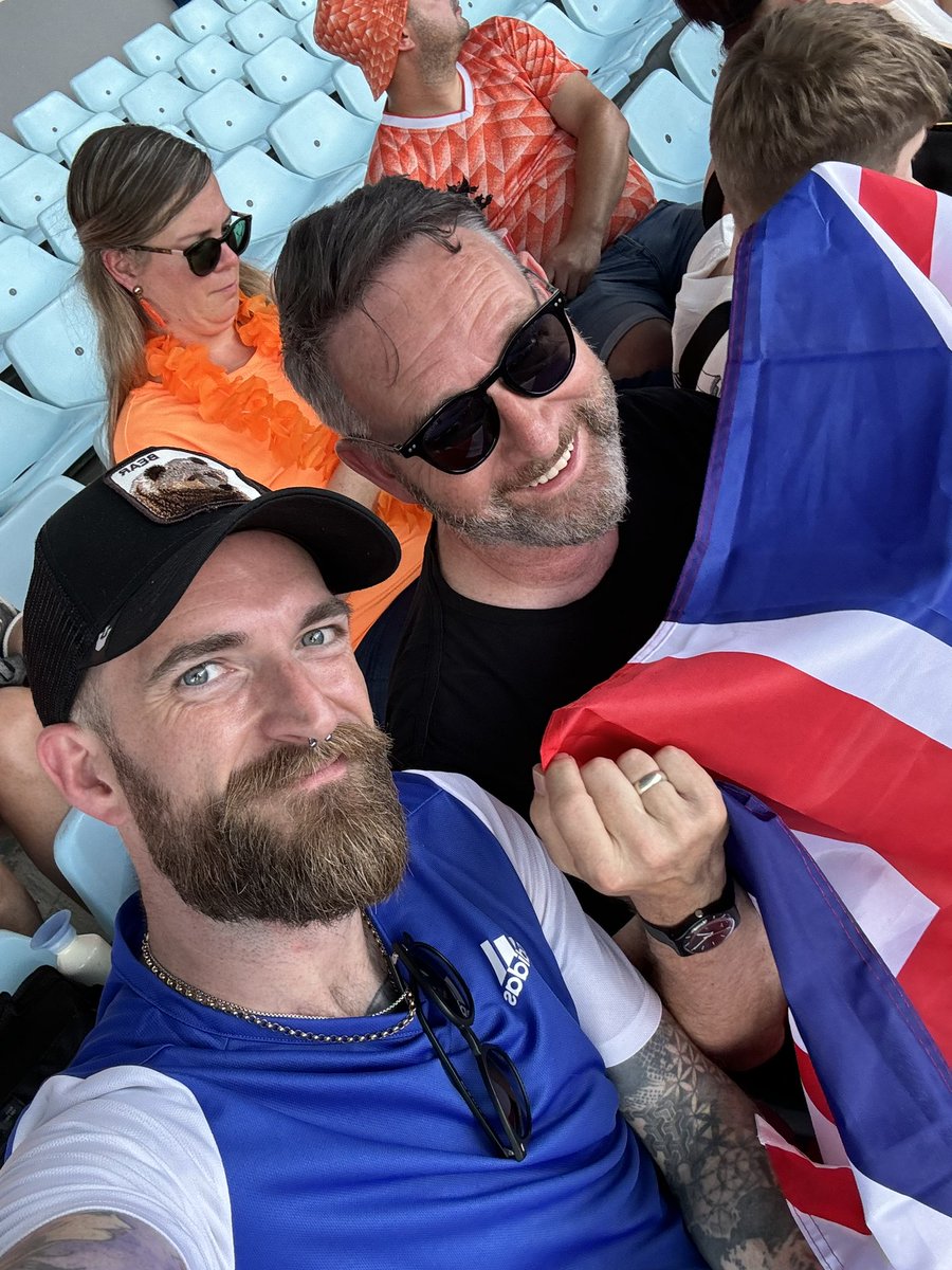 Waiting for the GB vs Aus hockey to start! First event for us!