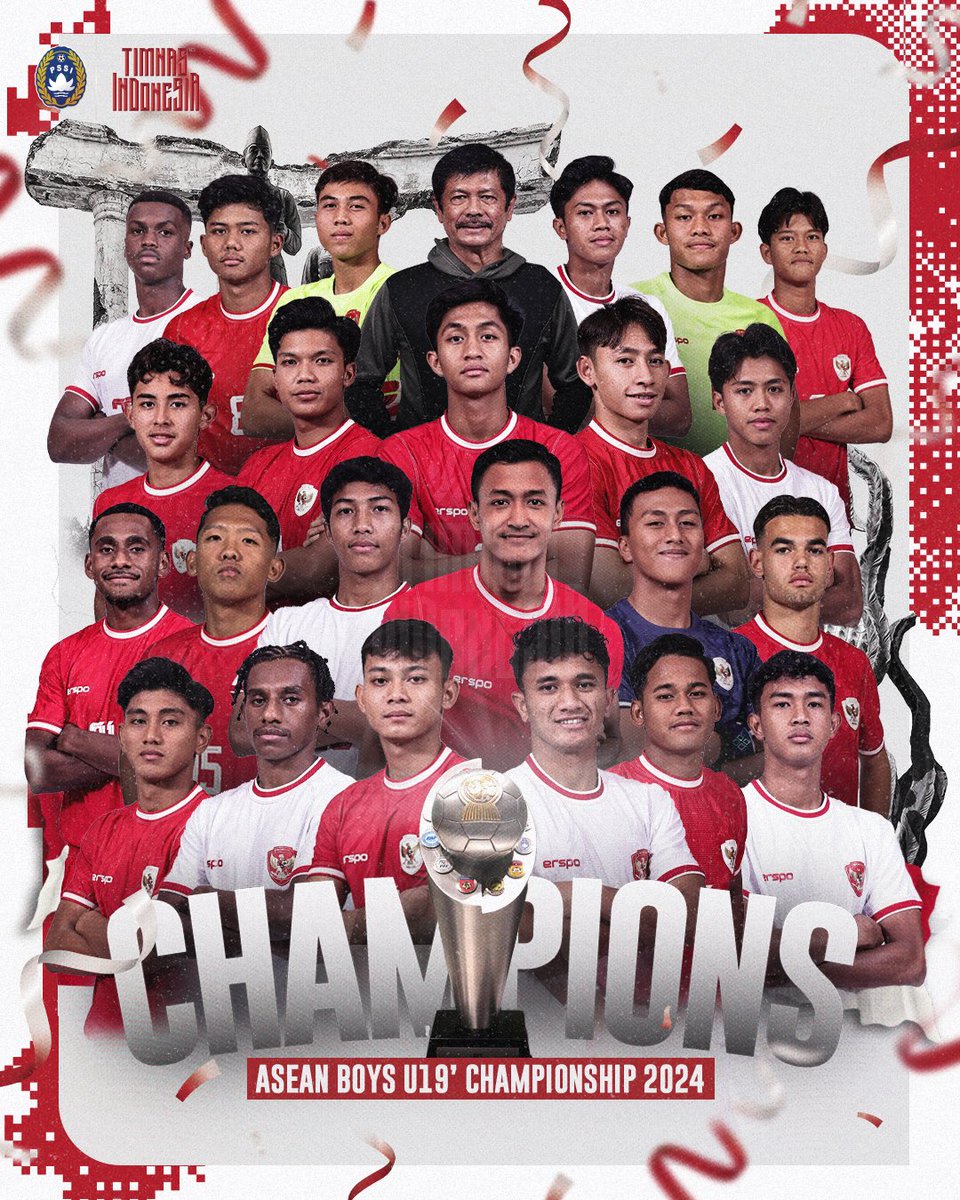 𝐈𝐧𝐝𝐨𝐧𝐞𝐬𝐢𝐚 𝐢𝐬 𝐭𝐡𝐞 𝟏𝐬𝐭 𝐀𝐒𝐄𝐀𝐍 𝐔-𝟏𝟗 𝐂𝐡𝐚𝐦𝐩𝐢𝐨𝐧𝐬! 🦅🏆

‣ #KitaGaruda ‣ #TimnasDay