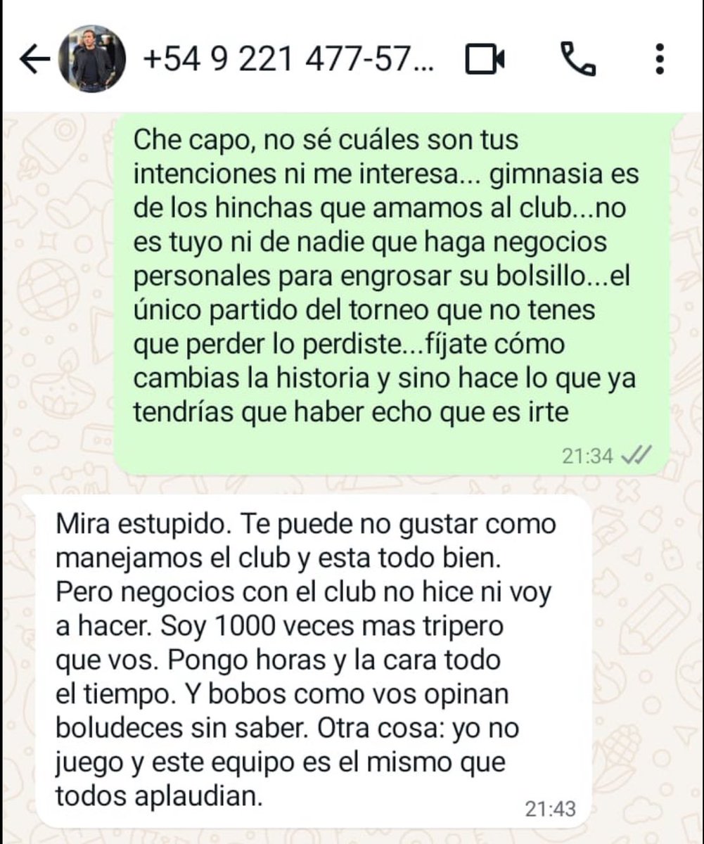 #Deportivo7a0 

#GELP #CGE 🐺 🔥 Mañana caliente, hinchas dan a conocer respuestas a chat de wsp del Presidente <a href="/MarianoCowen/">Mariano Cowen</a>