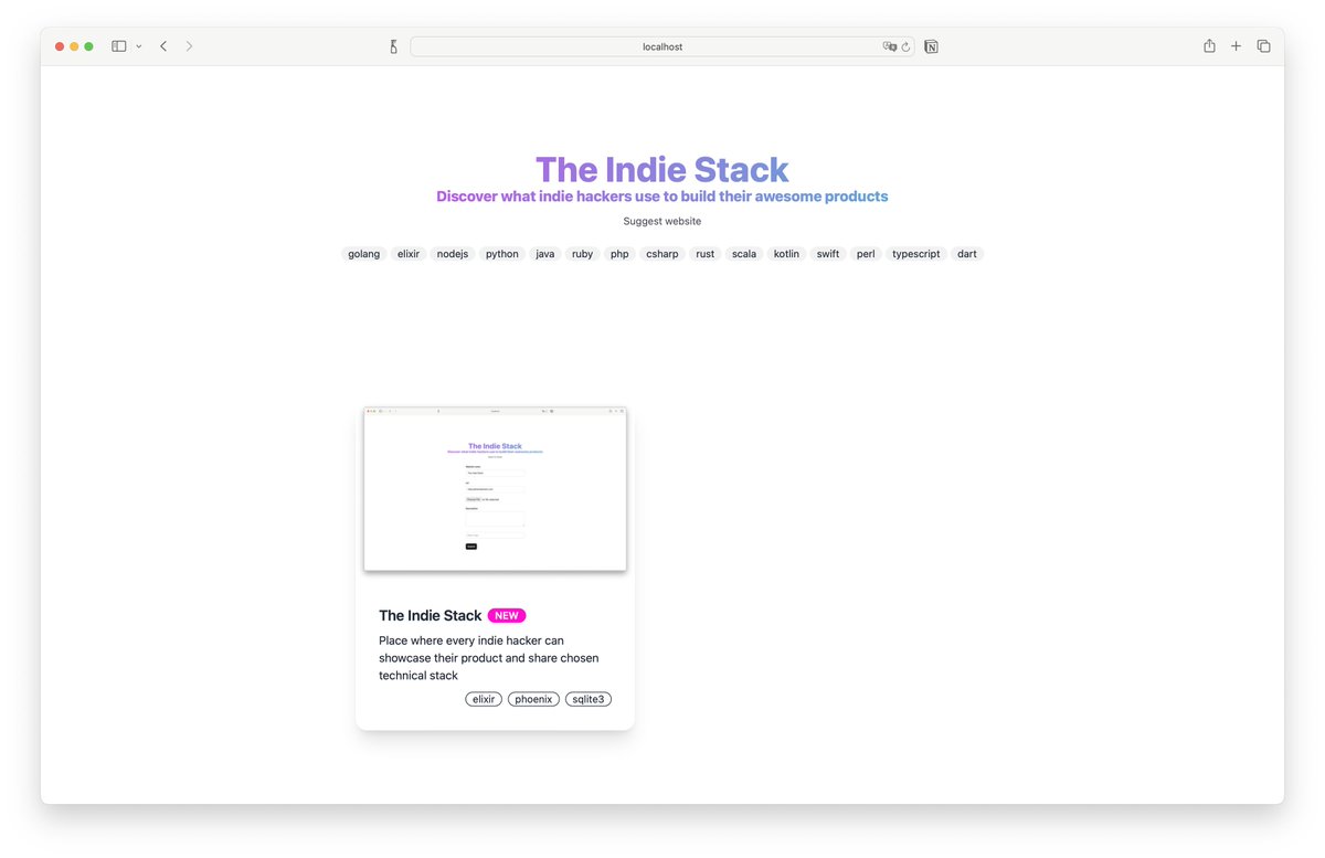 I'm about to launch The Indie Stack, where every #indie hacker will be able to showcase their product and chosen tech/tools stack. 

Looking for early birds 👀 DM me

#indiehacker #buildingpublic #indiehackers