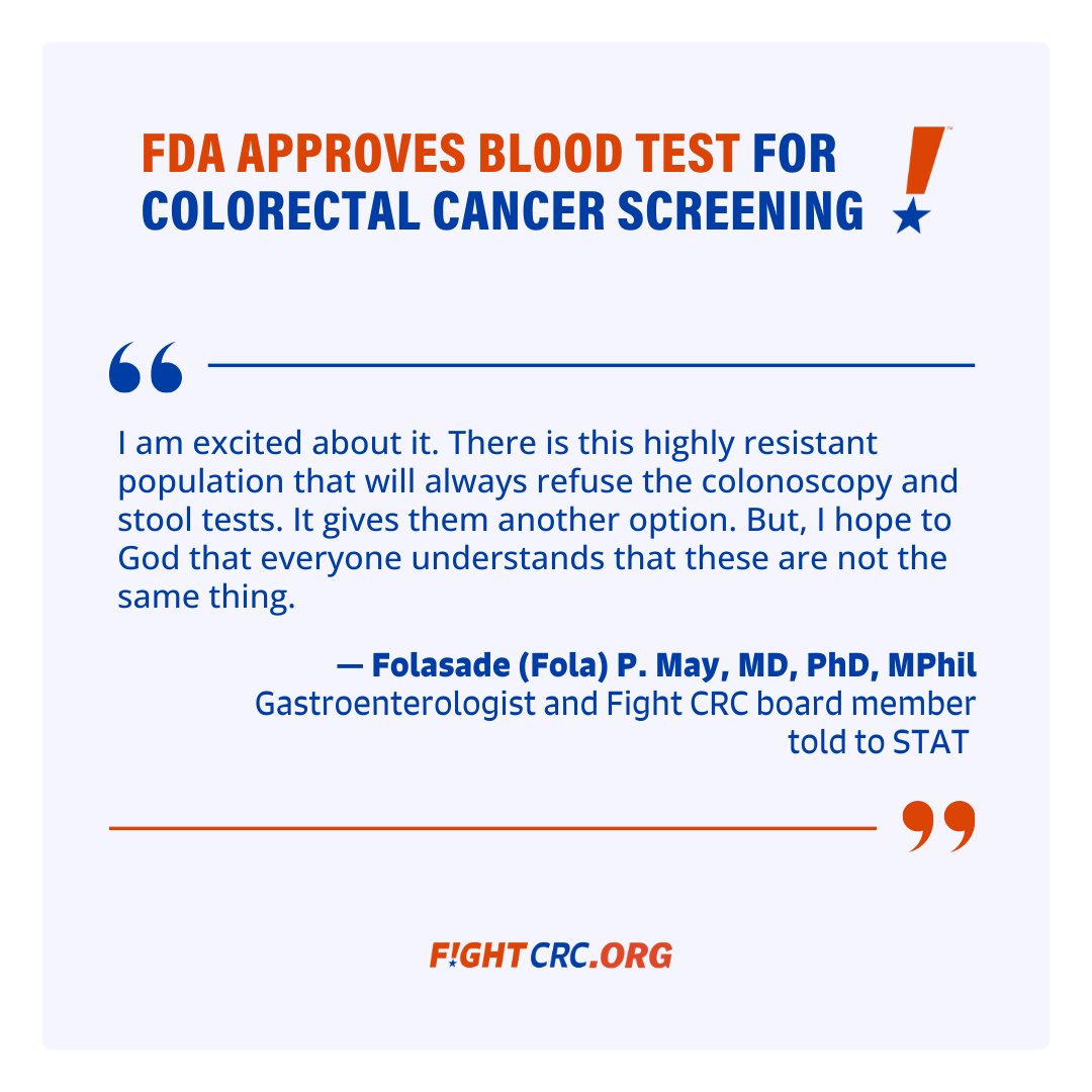 The FDA has approved the Shield blood test as a primary screening option for colorectal cancer, providing patients with more choices for screening. 
Here is our response. 🧵