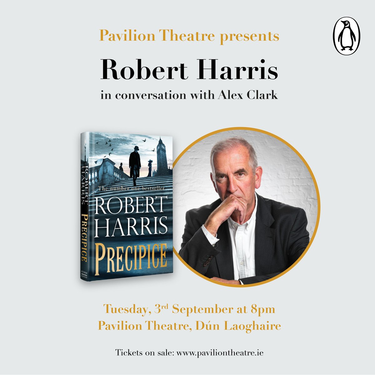 Penguin Books Ireland (@penguiniebooks) on Twitter photo This September, master of the historical thriller, <a href="/Robert___Harris/">Robert Harris</a>, will be in Dublin to discuss his new novel, Precipice, with <a href="/AlexClark3/">Alex Clark</a>.
🎫 Don't miss this opportunity, and book your ticket now - paviliontheatre.ie/events/view/ro… <a href="/PavilionTheatre/">Pavilion Theatre</a> <a href="/HutchHeinemann/">Hutchinson Heinemann</a> This September, master of the historical thriller, <a href="/Robert___Harris/">Robert Harris</a>, will be in Dublin to discuss his new novel, Precipice, with <a href="/AlexClark3/">Alex Clark</a>.
🎫 Don't miss this opportunity, and book your ticket now - paviliontheatre.ie/events/view/ro… <a href="/PavilionTheatre/">Pavilion Theatre</a> <a href="/HutchHeinemann/">Hutchinson Heinemann</a>