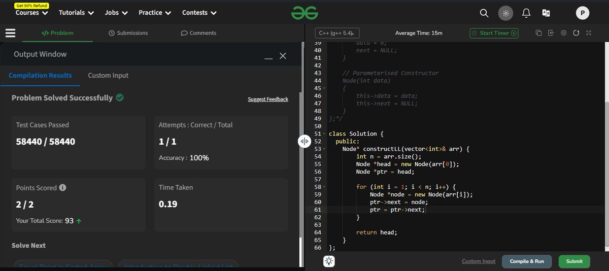 ParbhatSharma29's tweet image. Completed string problems today and started solving problems on Linked list from @striver_79's A to Z DSA sheet.
#LearnInPublic #cpp #leetcode #DSA