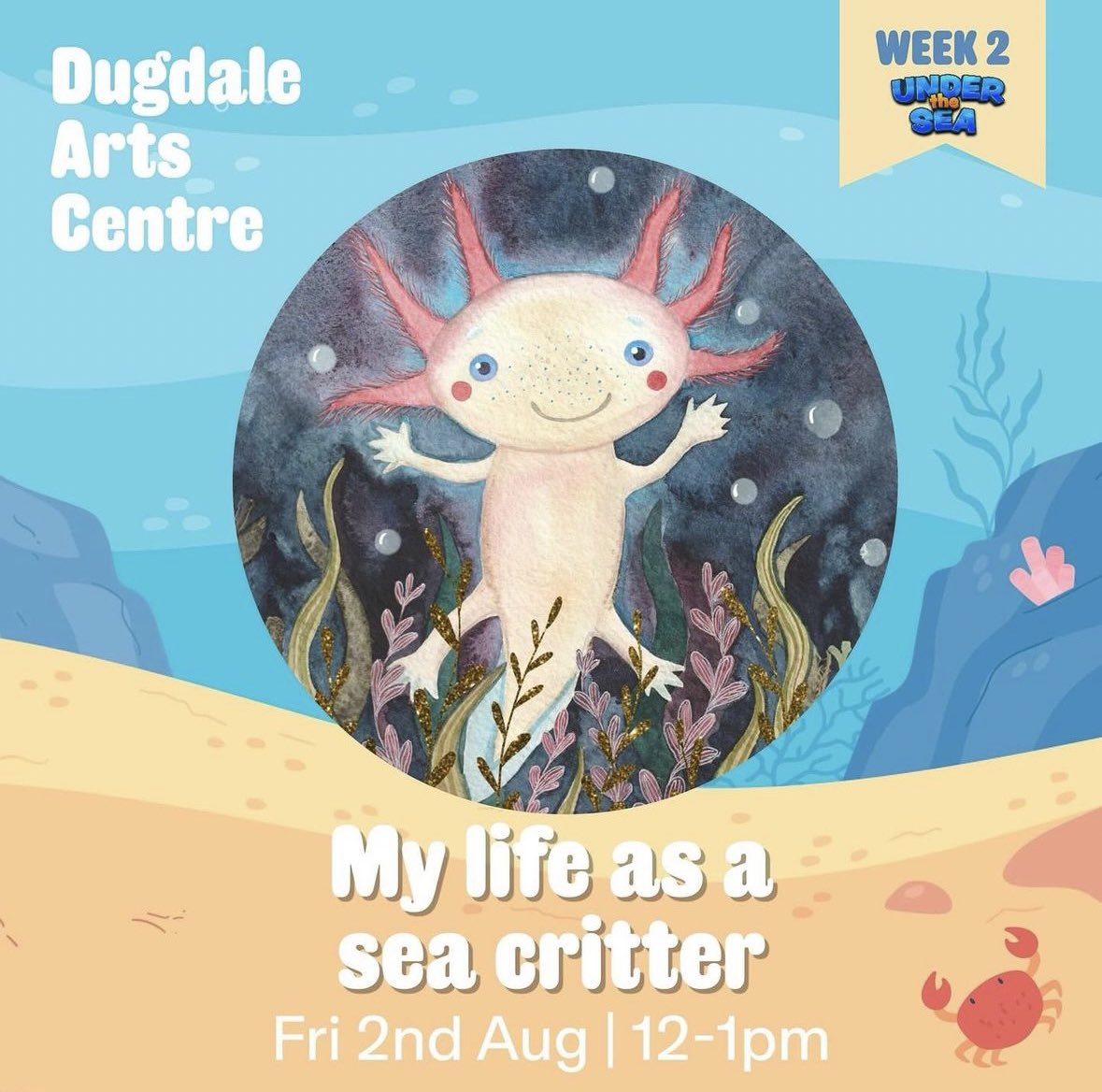 My life as a sea critter: a collaborative storytelling workshop. 

<a href="/DAC_Enfield/">Dugdale Arts Centre</a>’s #WondrousWorlds: Summer Holiday Programme!

Join us Friday to explore rock pools, deep sea secrets + more ✨🐠

£5 🎟️ dugdaleartscentre.co.uk/whats-on/my-li…

#DugdaleArtsCentre #DAC #SummerHolidays #EnjoyEnfield