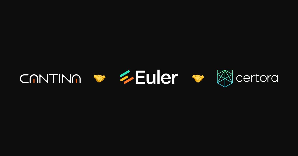 Certora (@certorainc) on Twitter photo 1/3 The largest ever formal verification contest, with $100k prize pool, was a success! <a href="/eulerfinance/">Euler Labs</a>'s v2 code was formally verified by the community in partnership with <a href="/cantinaxyz/">Cantina πͺ</a>! The top earners from the $1.25 million Euler contest used formal verification. :) 1/3 The largest ever formal verification contest, with $100k prize pool, was a success! <a href="/eulerfinance/">Euler Labs</a>'s v2 code was formally verified by the community in partnership with <a href="/cantinaxyz/">Cantina πͺ</a>! The top earners from the $1.25 million Euler contest used formal verification. :)