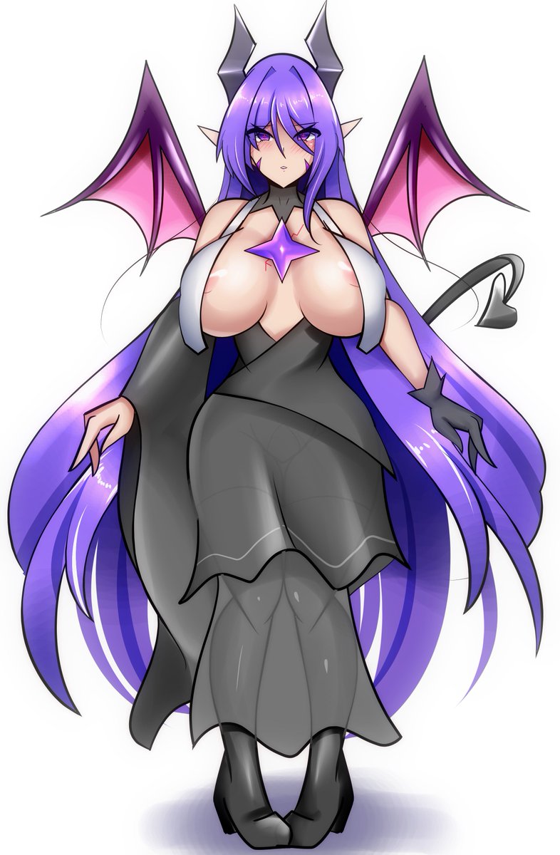 加虐ノ女王。
洗脳された上、淫魔の魔石に魅入られ半淫魔化した神威。
そこにはかつての従者らしい面影はなく、人を見下し虐げるまさしく加虐の女王としての姿があった。 