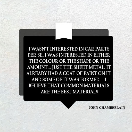 CratoJustin's tweet photo. I wasn't interested in car parts per se, I was interested in either the colour or the shape or the amount... Just the sheet metal. It already had a coat of paint on it. And some of it was formed.... I believe that common materials are the best materials. #IndustrialDesign https://t.co/GKYXLepqV7