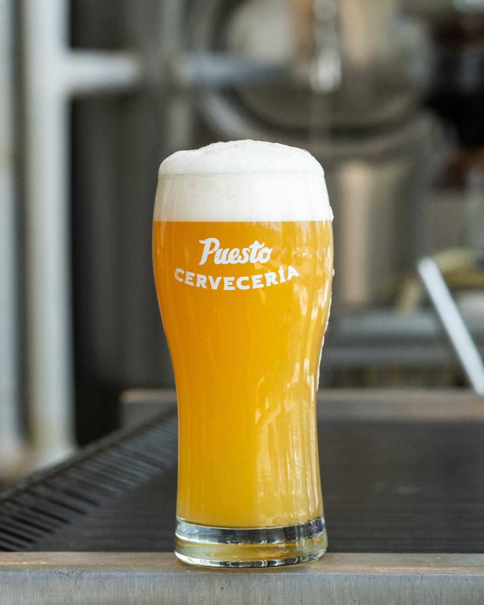 A new cerveza has been added to our list! Come try our Puesto Hefeweizen 🍺 This pale, refreshing wheat beer has fruity and spicy overtones and is exactly what you should be sippin' this summer.