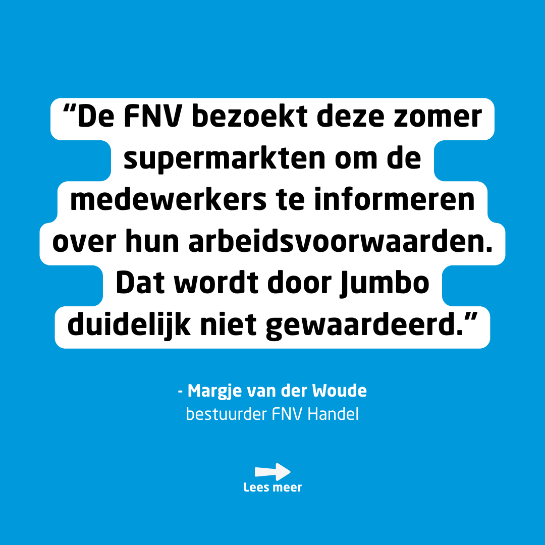 FNV's tweet photo. 🙅 Wij zijn momenteel in onderhandeling met de koepelorganisatie van supermarkten. De houding van @jumbosupermarkt is onwaardig voor een fatsoenlijke werkgever. https://t.co/342eeQQdZv

#jumbo #jeugdloon #loonsverhoging #supermarkt #vakkenvuller https://t.co/xWnexLfWp8