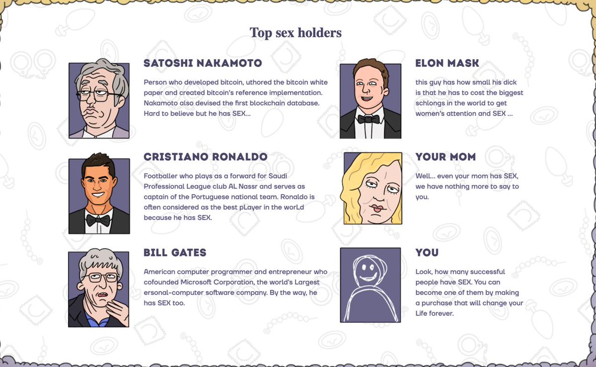 DeFi_Gem_Hunter's tweet image. If you&apos;re exploring meme coins, $SEX is a must-see with its hilarious concept, awesome creatives, and a vibrant community backing it. 🔥

@SEX_ETH

#Bitcoin #CryptoNews #ETH #memecoin