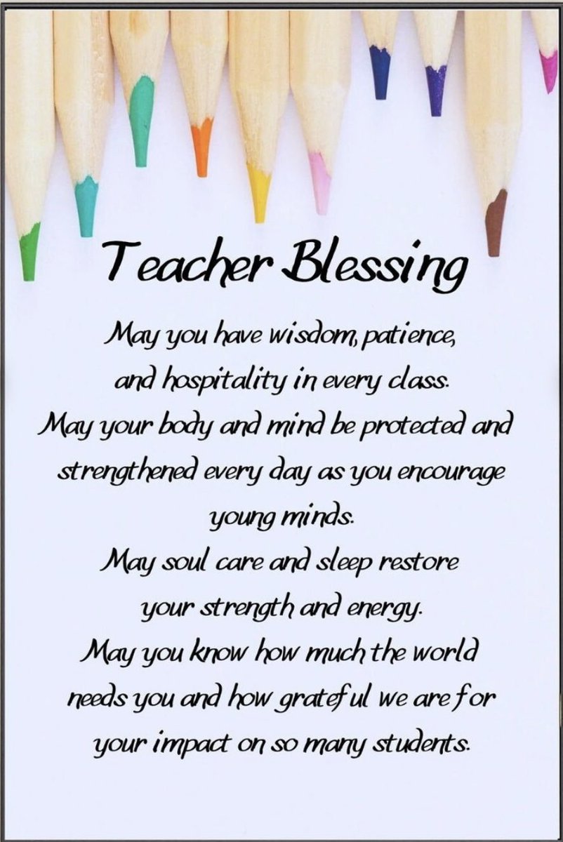 As all of us educators anxiously await for the new year to begin, may we never forget the important job we do and how impactful our words and actions are each and every day. Be the blessing in someone’s life.❤️
