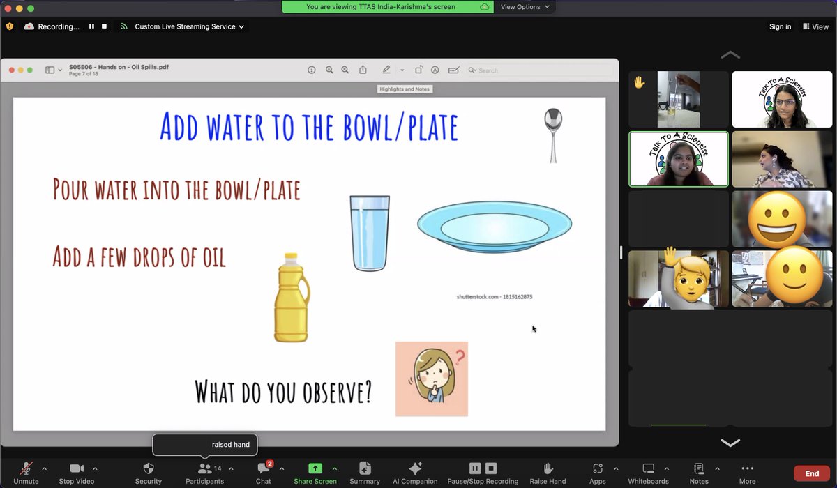 TTASIndia's tweet photo. 🌊🛢️ What an amazing hands-on adventure we had exploring Oil Spills!
Huge thanks to everyone who joined and got their hands a little oily with us. 🧪✨
We hope you had as much fun as we did!
#learnwithTTAS #sciverseexploration #oilspills #season15 #scienceforkids #science https://t.co/te9YaA7ZaR
