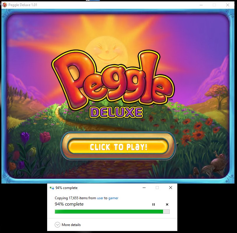 pogdogbytes's tweet image. fuck this shit's so slow. im playing peggle.