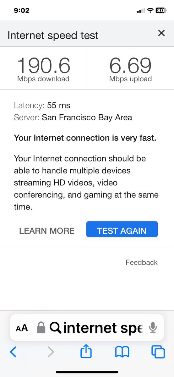 I cannot rave enough about <a href="/Starlink/">Starlink</a> !!! I've never had such a reliable, fast internet service. Easy to set up, found a solid connection within 20 minutes. Not 1 dropout, which makes me extremely happy!!! Thank you Starlink.