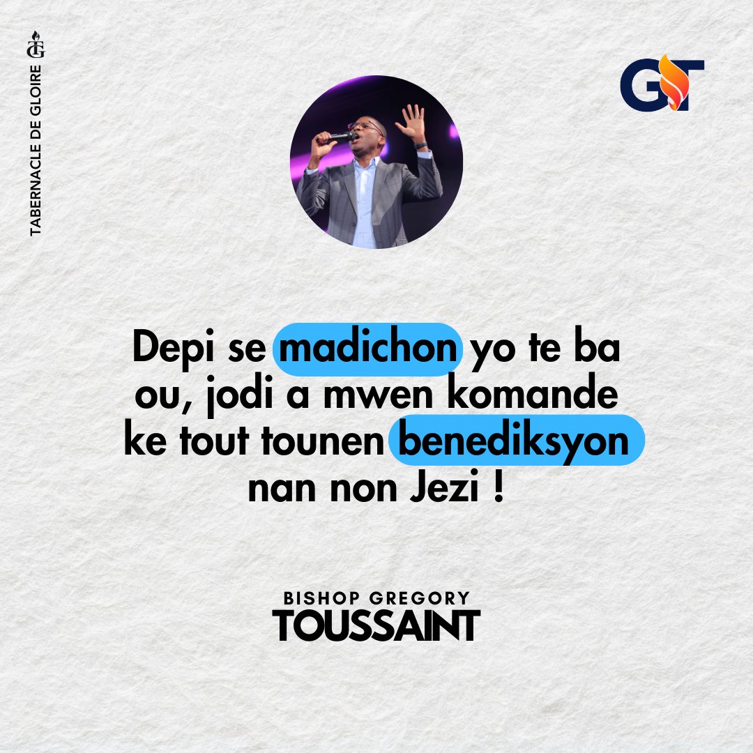 GTCreole's tweet image. Se pou tout kalite Benediksyon lokalize'w nan nouvo semen sa!🫵 
#gregorytoussaint #Shekinahfm