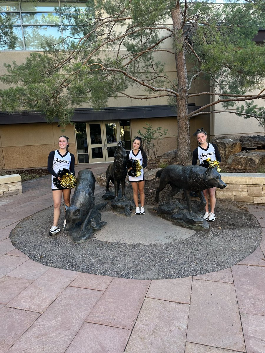 Thanks <a href="/rockcanyoncheer/">Rock Canyon Cheer</a> for coming out this morning to the DCSD Legacy Campus to welcome new AD’s to the CHSAA All-School Summit. It’s going to be a great year! Go Jags!