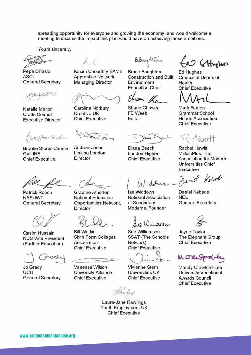 25 organisations representing students, teachers, parents, employers, schools, colleges, and universities all agree: we need a real pause to BTEC de-funding in order to #protectstudentchoice and keep opportunities open to disadvantaged young people.