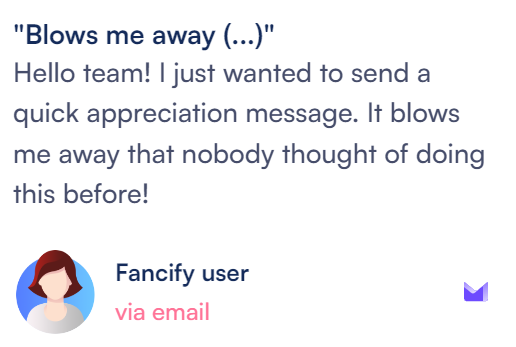 Fancify_'s tweet photo. See what our customers are saying about Fancify! 'It blows me away that nobody thought of doing this before!' - Fancify user 

#CustomerTestimonials #FancifySuccess https://t.co/QN3hIEZtic