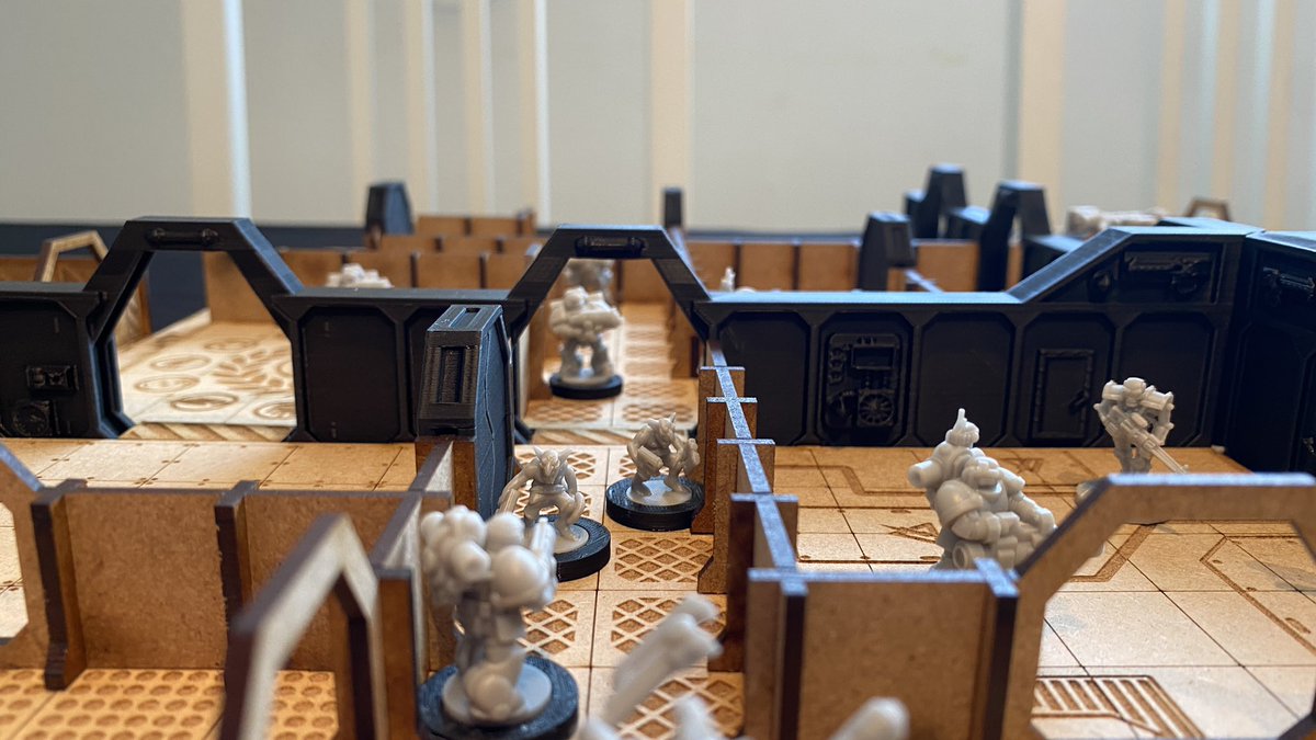 Travel back to 1990 with an absolute classic set! Board the drifting wreck, race to complete your mission and watch your scanners at all times!
The set included 65 minis, a detailed laser etched board, full 3D walls &amp; doors. Everything you need to crusade in style! #spacecrusade