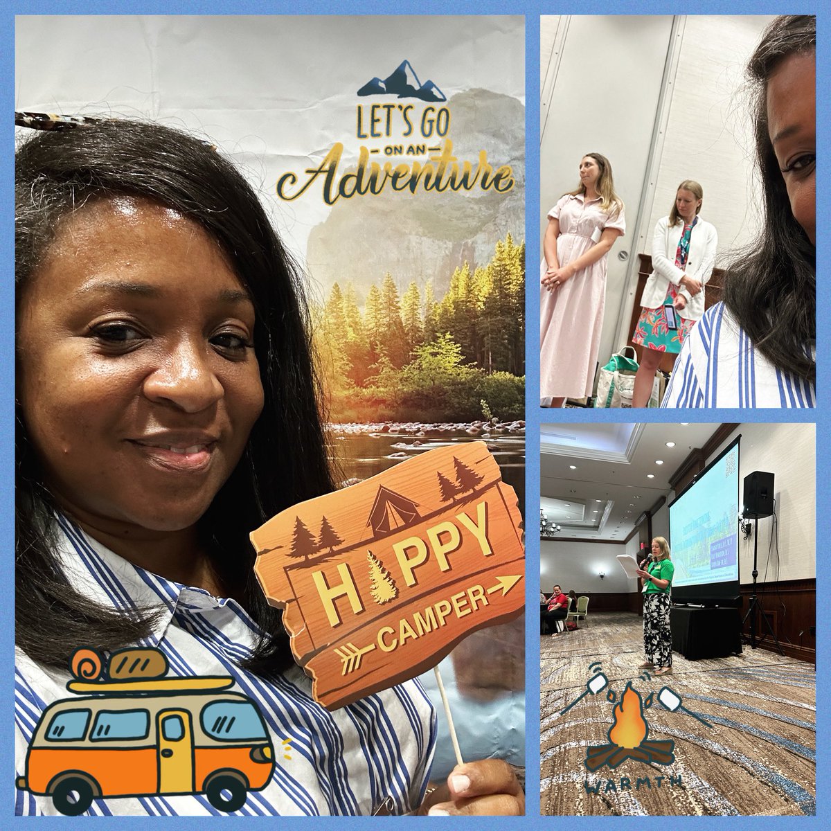 RiddickRobbin's tweet photo. Let’s Go to C.A.M.P conference has started! I’m a Happy Camper! #VaisforSBMH #professionallearning #pdsarefun #lookingforwardtoappllyingknowledge https://t.co/GoVJPYaVmn
