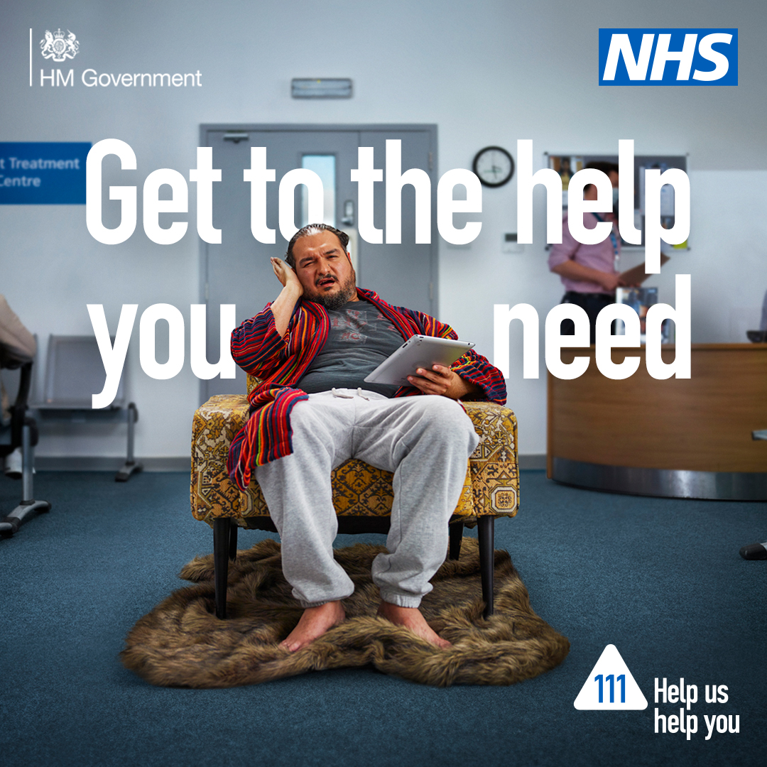 If you need urgent medical help but you're not sure where to go, use 111 to get assessed and directed to the right place for you.​ 

Call, go online or use the NHS App. 

➡️ nhs.uk/111