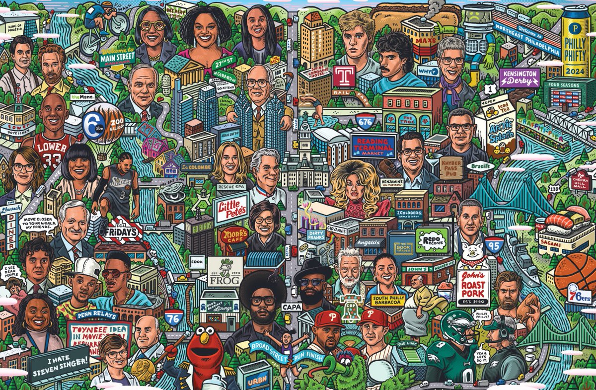 BradfordPearson's tweet image. For the 50th anniversary of @phillymag's Best of Philly, we wanted to come up with a kinda Hall of Fame, a group of legends that represent what it's been like to live in Philadelphia for the past five decades. 

Presenting the Philly Phifty (plus a few dozen Easter eggs, too):