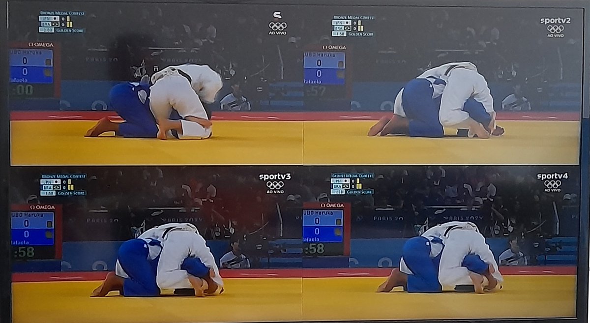 Neste momento,  TODOS OS CANAIS da <a href="/sportv/">sportv</a> estão mostrando a mesma disputa de bronze no judô,  e eu quero acompanhar o Skate ! Assim não dá! Por isso que <a href="/Casimiro/">caze</a> tá bombeando!