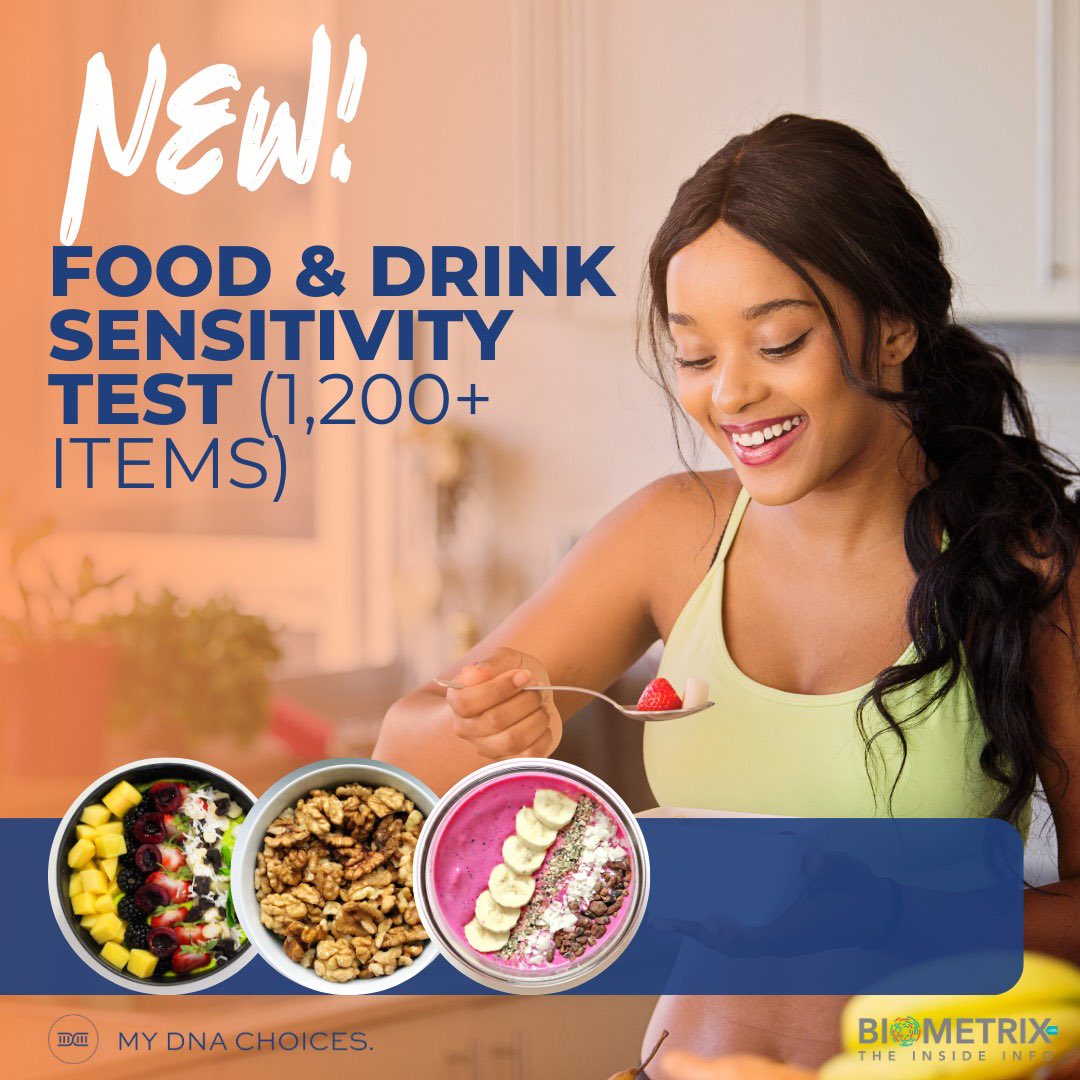 mydnachoices's tweet image. The Food &amp;amp; Drink Sensitivity Test is a great tool to help you to personalise your daily meals. 
The test helps you to pinpoint specific intolerances related to food &amp;amp; non-food, metals and minerals. 
Order online. 
#mydnachoices 
#foodintolerance 
#labworknotguesswork 
#guthealth