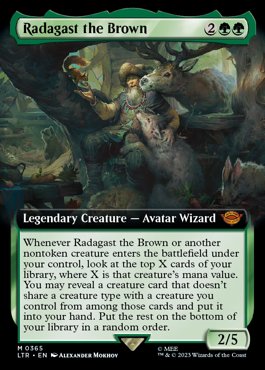 EmergencyNine's tweet photo. @golgariguy I legit had to force a Radagast the Brown into my friend's Volo deck because "he's a wizard, he doesn't work with Volo." 

He played Radagast once and said "oh, this is kinda nutty" https://t.co/nzYqReQtvR