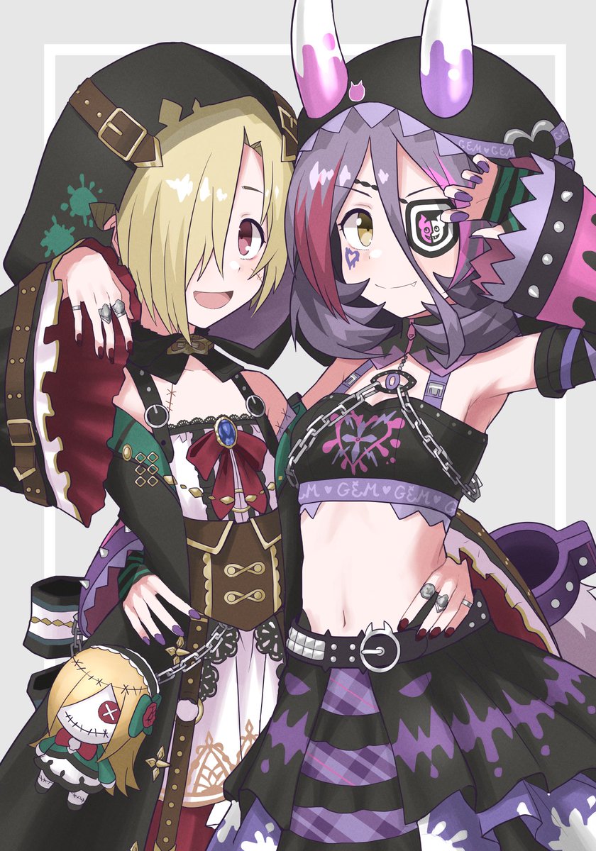 早坂美玲 ,白坂小梅 「#無言でうめみれをあげる見た人もやる 」|haluhalのイラスト