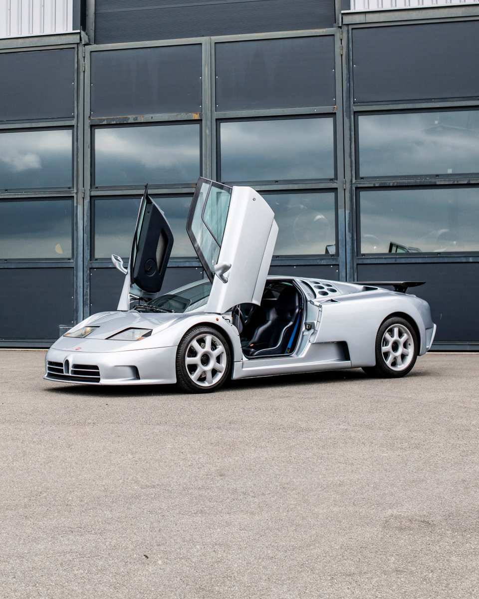 rmsothebys's tweet image. This ultra-rare 1993 Bugatti EB110 Super Sport Prototype is one of only seven created and was a participant in Bugatti’s May 1993 speed testing at the Nardo Ring, where an EB110 achieved 351 km/h to become the world’s fastest production car. bit.ly/3zWLC6e